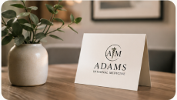 Appointment request card on a desk